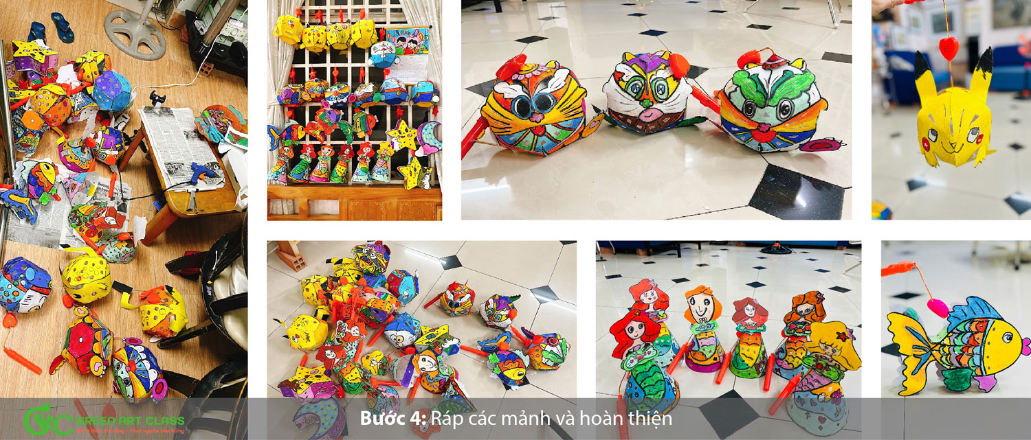 sáng tạo workshop làm lồng đèn trung thu tại lớp học vẽ green art class