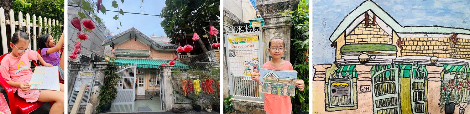 học vẽ ký họa thực tế tại lớp học vẽ thảo điền green art class